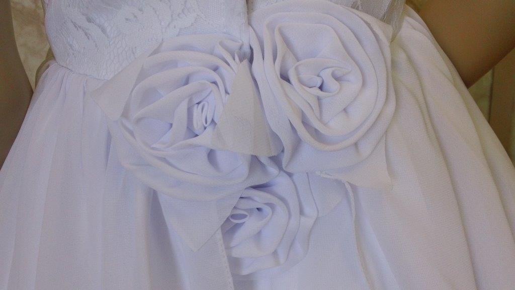 white chiffon flower girl dresses